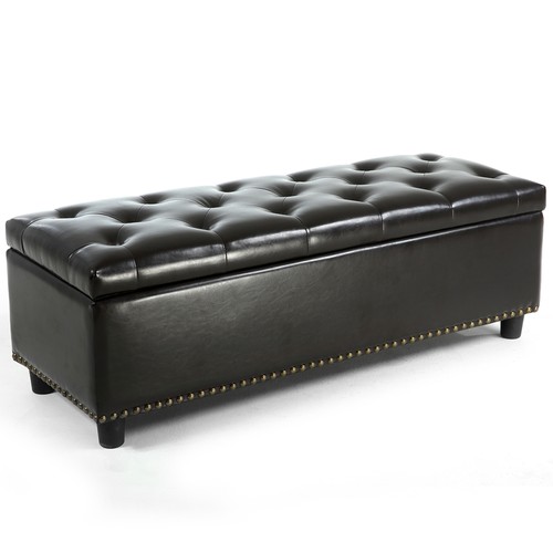 Espresso faux leather - faux, 47"
